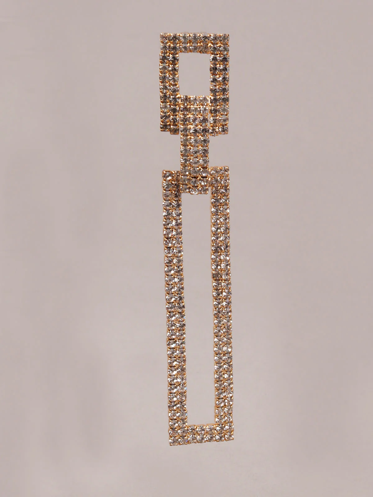 Odette Women White And Gold Dangle Earrings - Image 2
