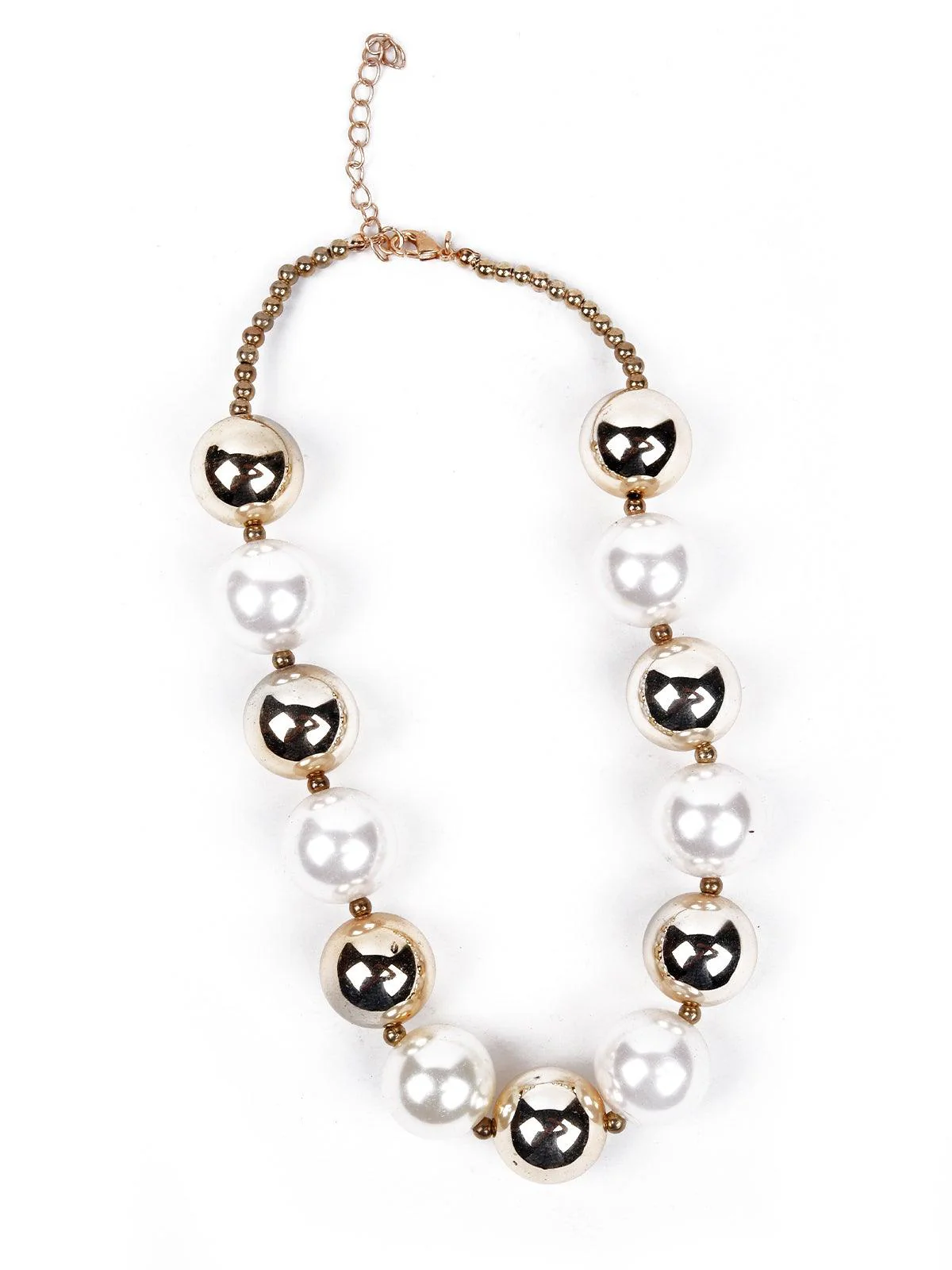 Odette Women White Metal Necklace - Image 3