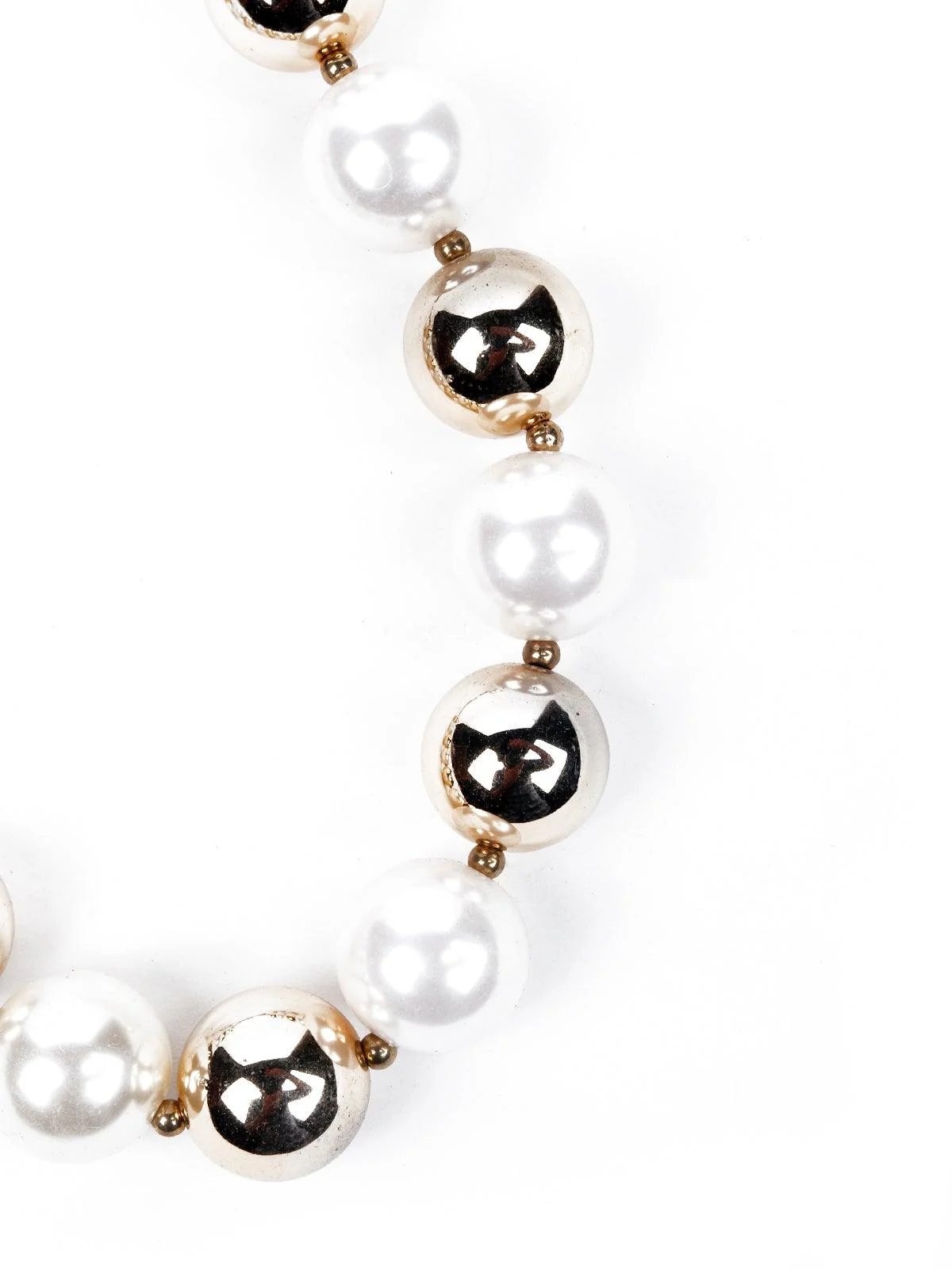 Odette Women White Metal Necklace - Image 5