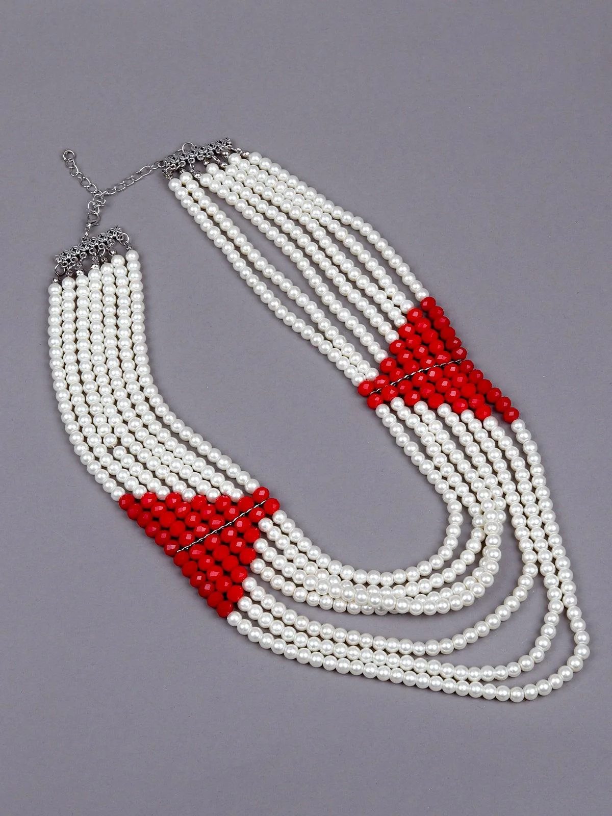 Odette Women White Metal Necklace - Image 4