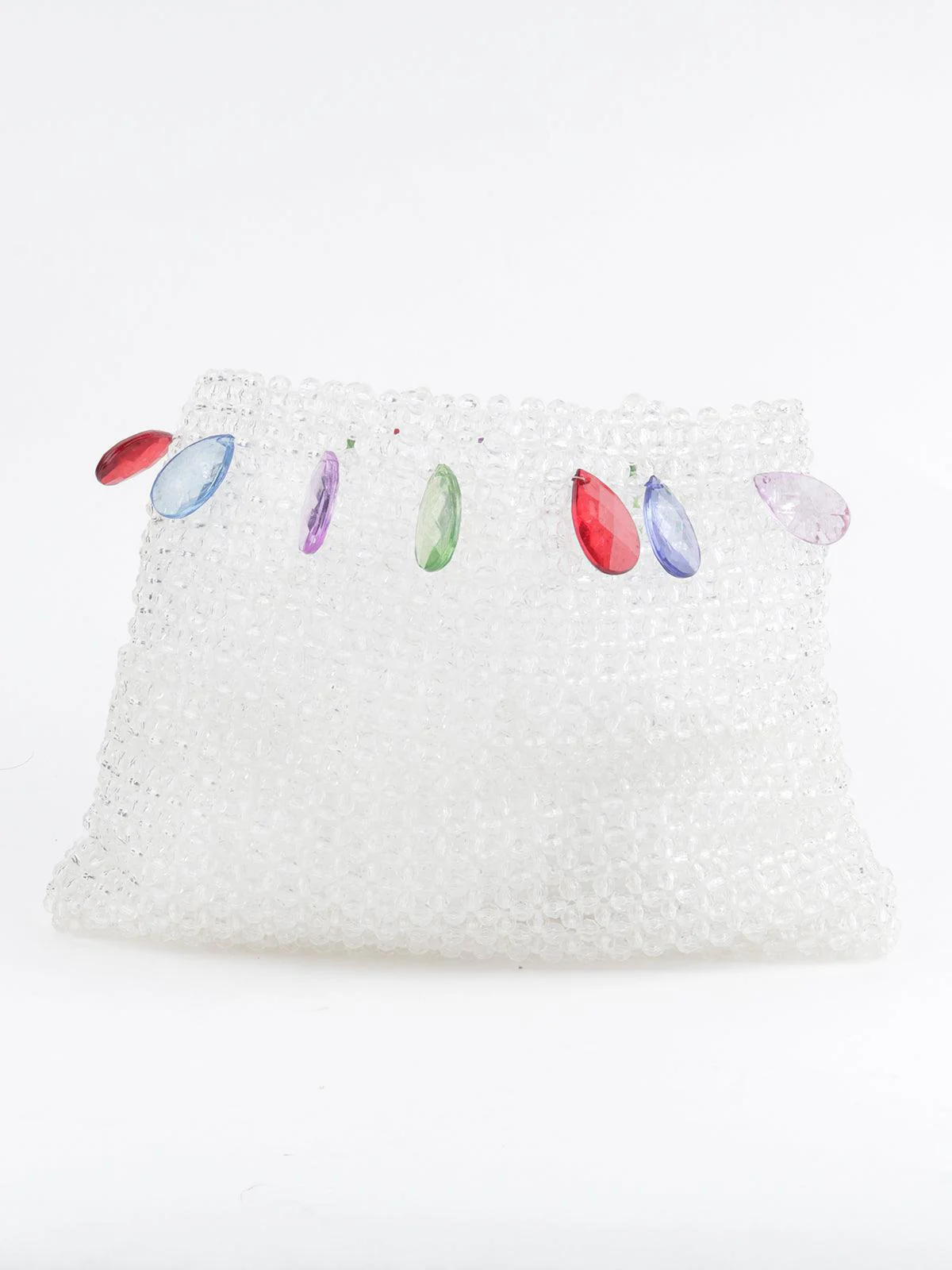 Odette Women White Beaded Sophisticated Handbag! - Image 5