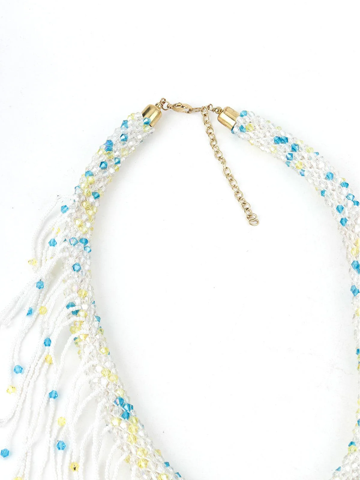 Odette Women White, Blue And Green Crystal Necklace - Image 6