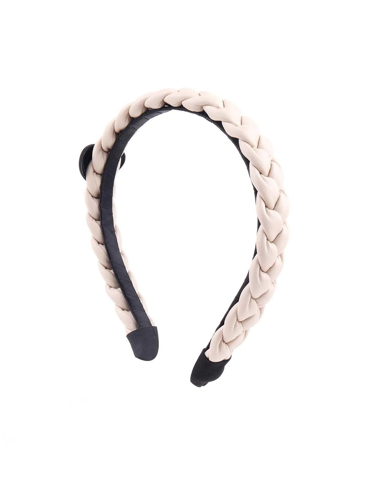 Odette Women White Braided Cute Hairband - Image 3