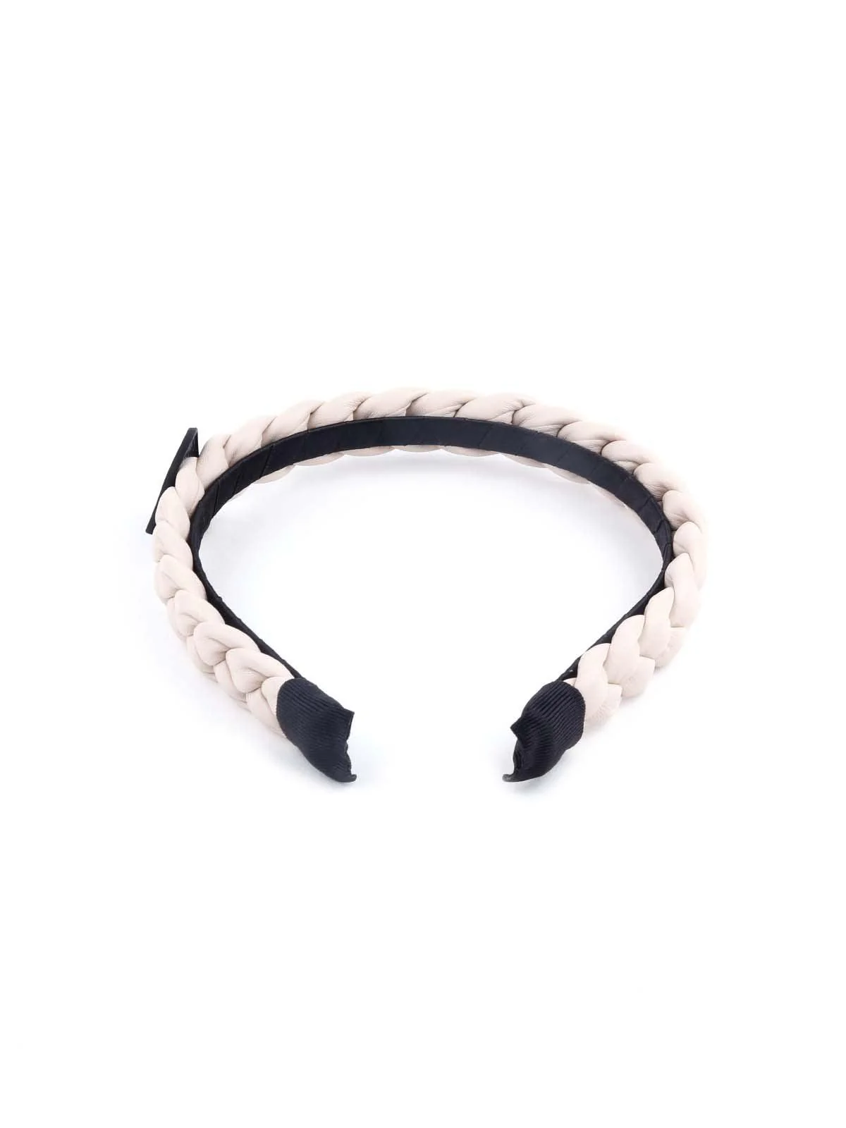 Odette Women White Braided Cute Hairband - Image 6