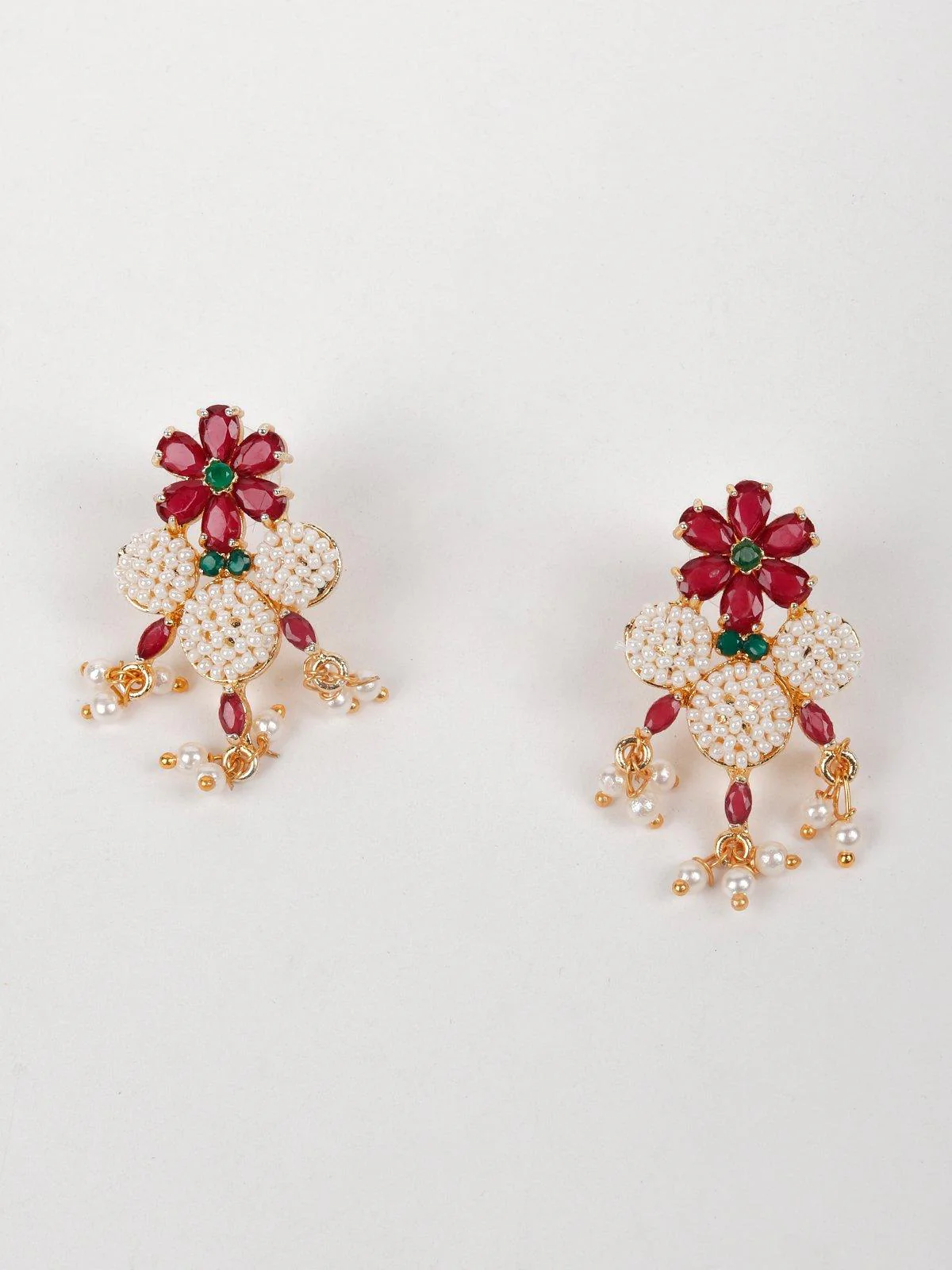 Odette Women White Pearls Necklace Set - Image 5
