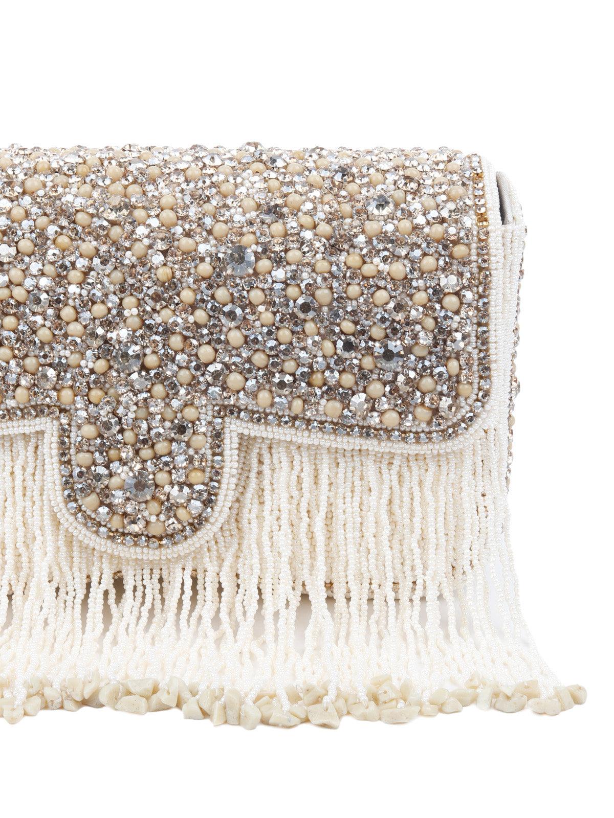 Odette White Clutch For Women - Image 5