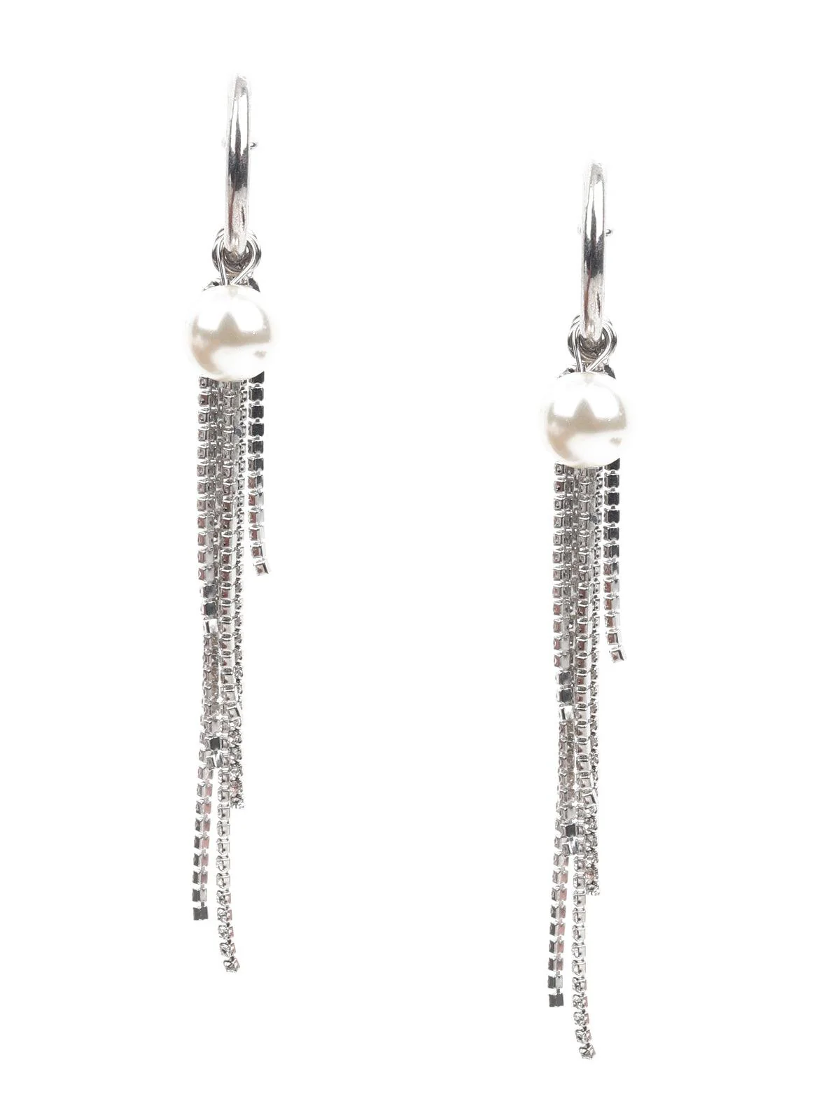 Odette Women White Dangler Earrings