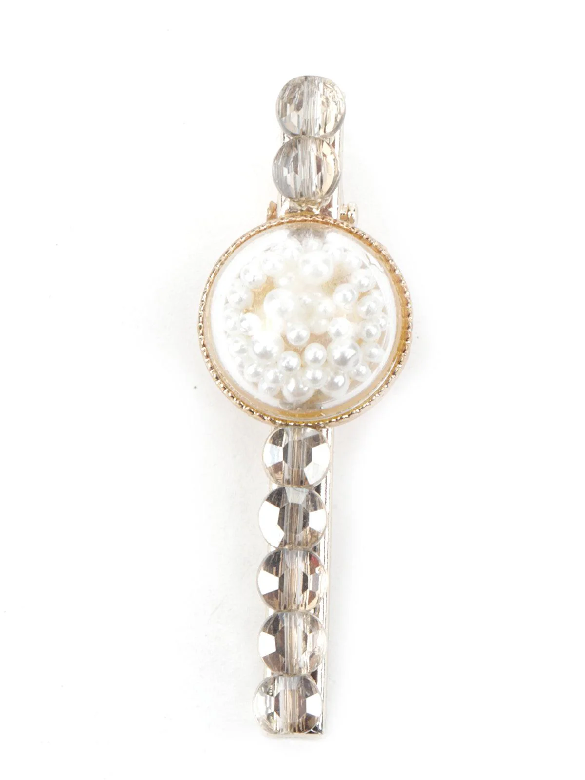 Odette Women White Delicate Slim Hair Clip - Image 3