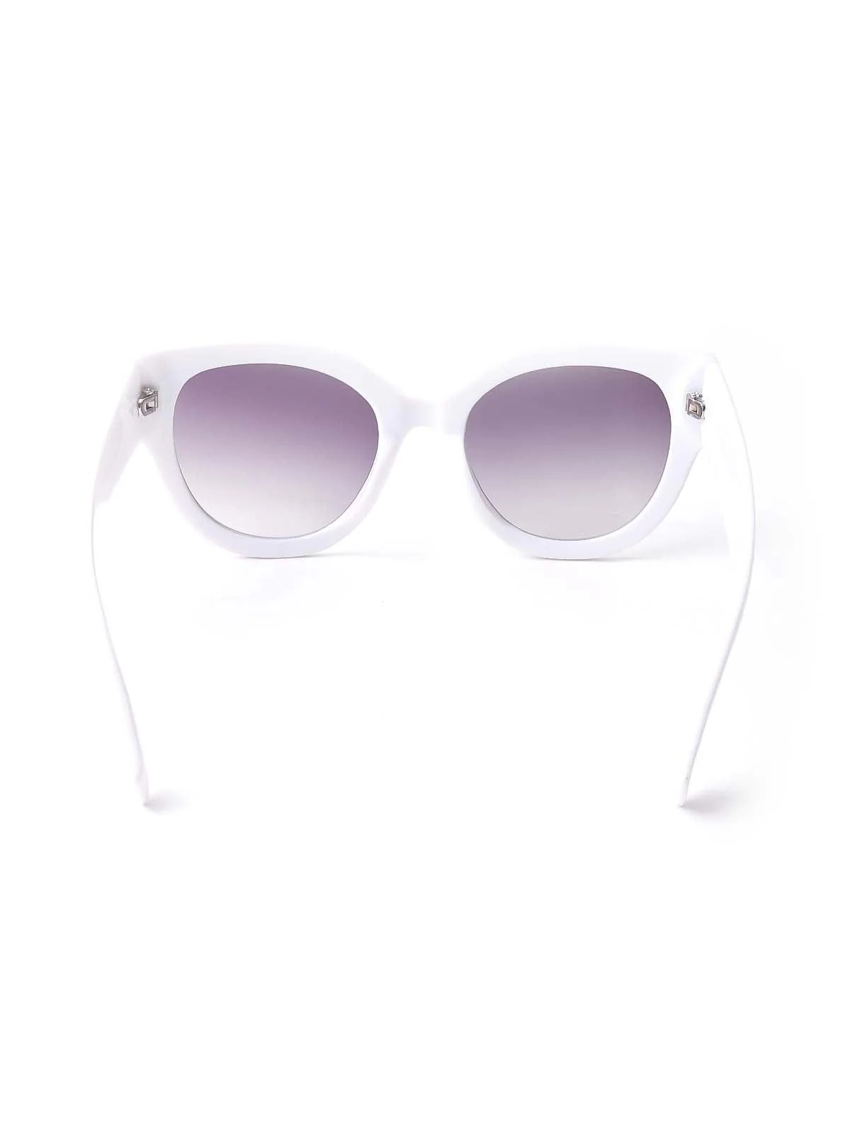 Odette White Frame Stylish Sunglasses For Women - Image 6