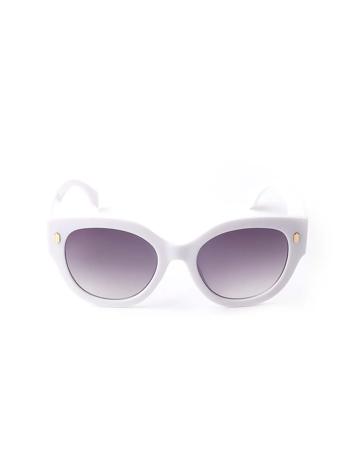 Odette White Frame Stylish Sunglasses For Women - Image 7