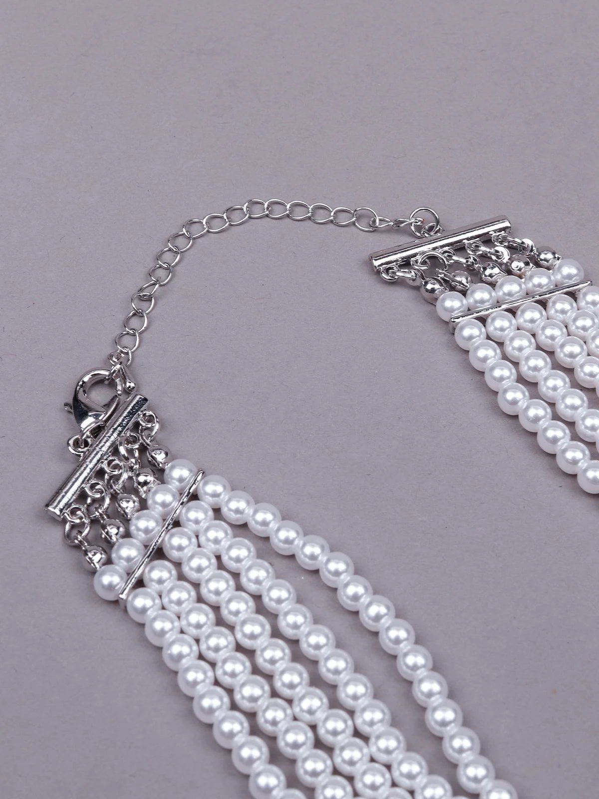 Odette Women White Pearl Choker Necklace - Image 6