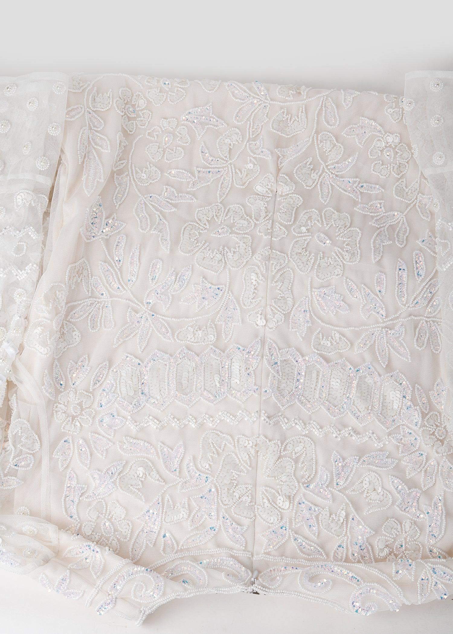 Odette Women Elegant White Party Stitched Dress - Image 8