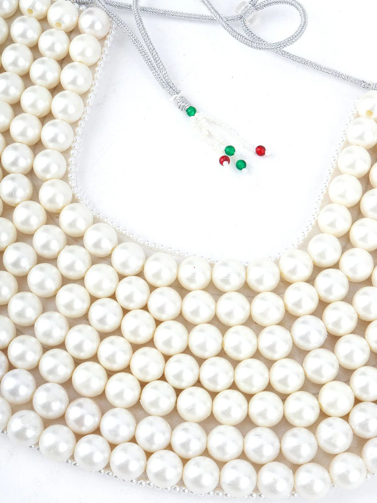Odette Women White Pearl U Shaped Necklace - Image 5