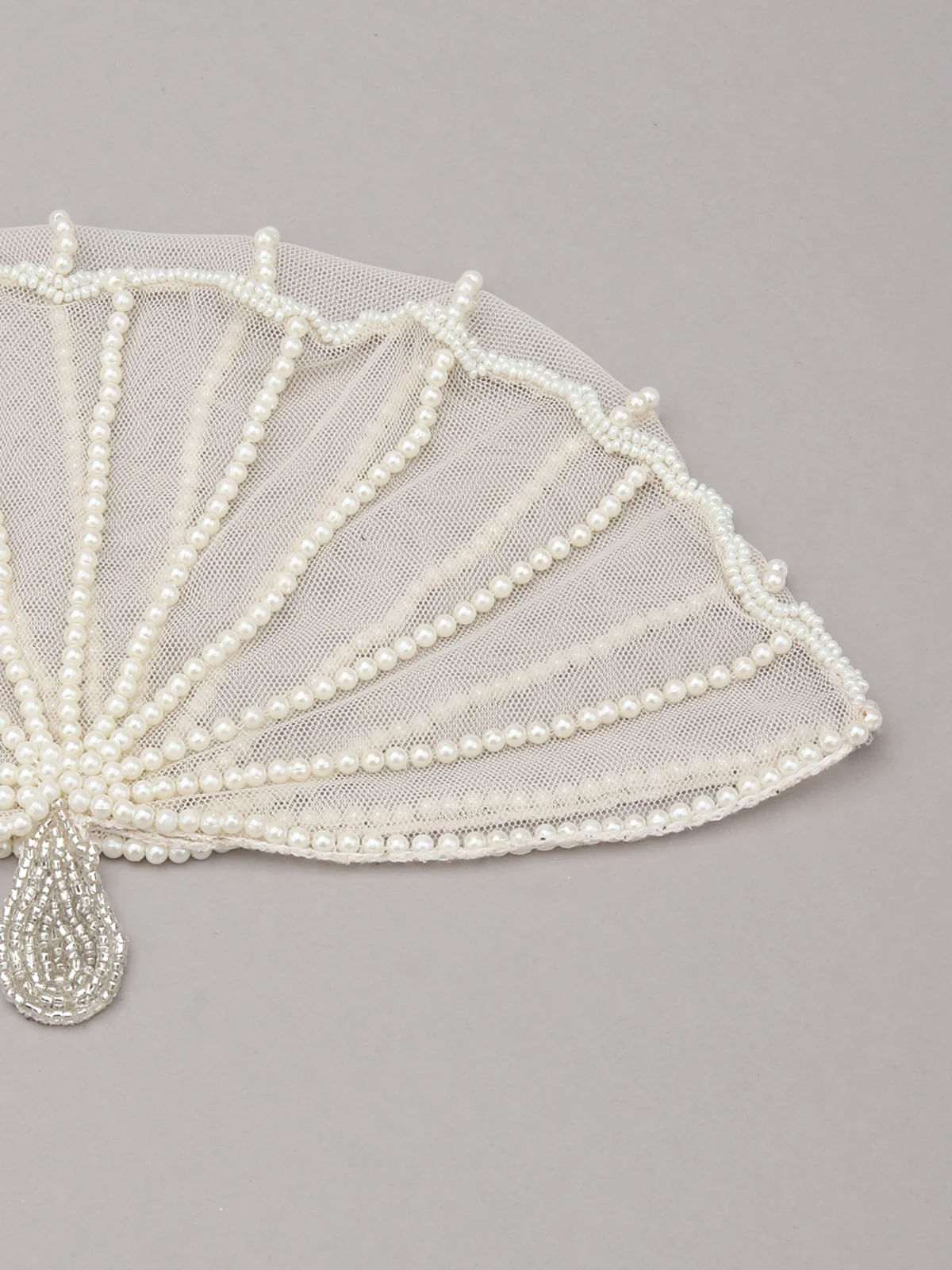 Odette White Pearls Tribal Hair Cap For Women - Image 6