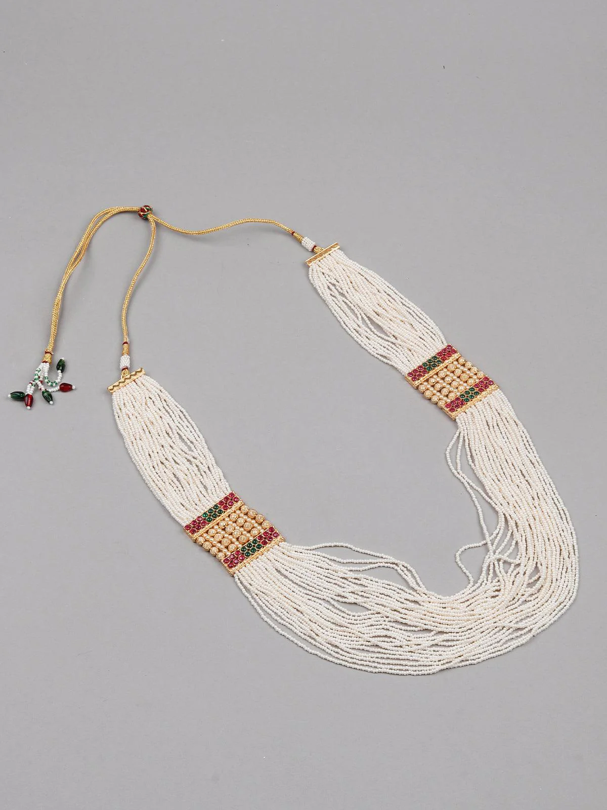 Odette Women White Pearls With Gold Necklace - Image 4