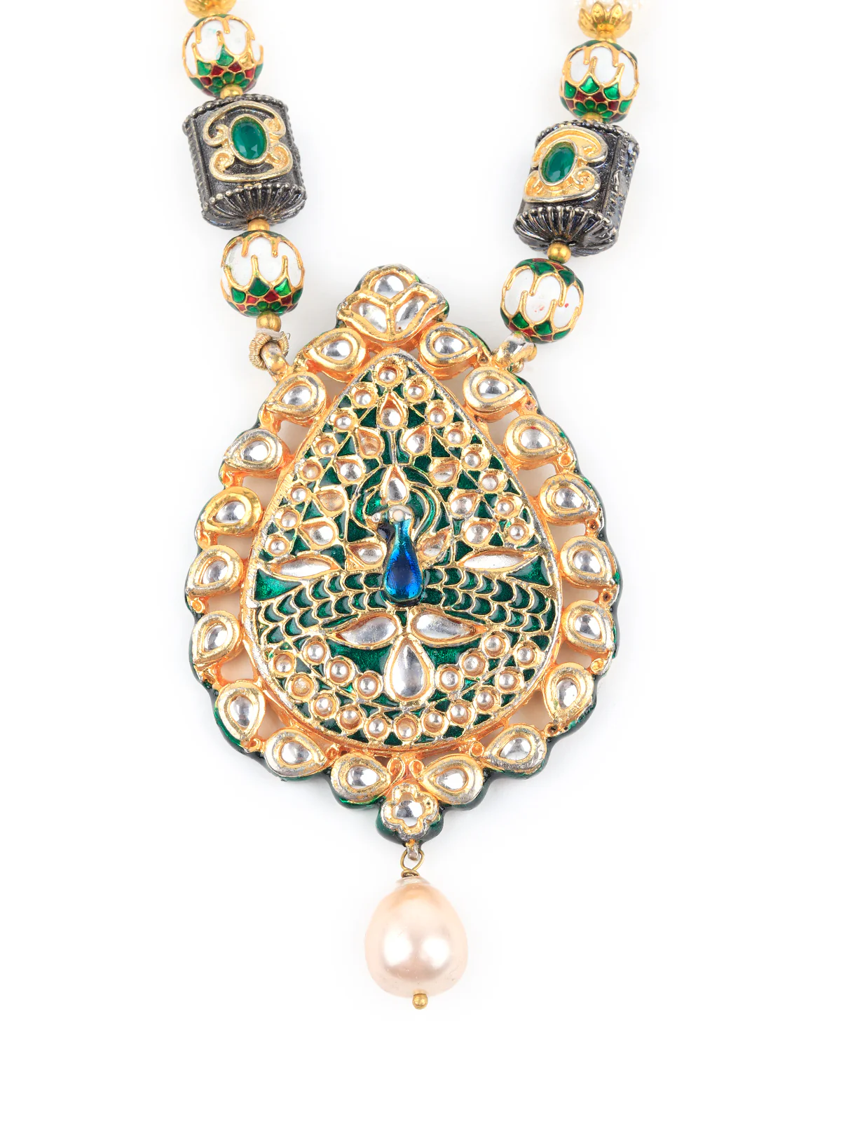 Odette Women White Pearls With Pendant Necklace - Image 5