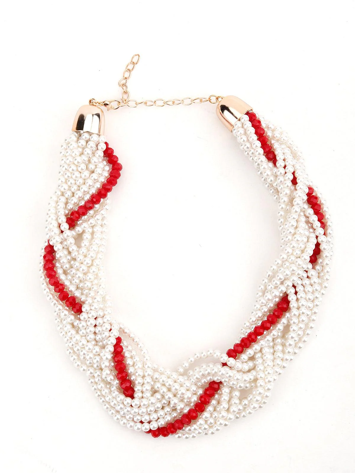 Odette Women White-Red Graceful Necklace - Image 3