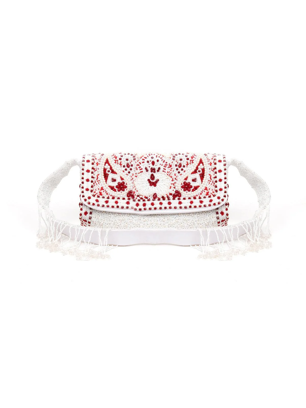 Odette Women White-Red Must Have Envelope Clutch - Image 3