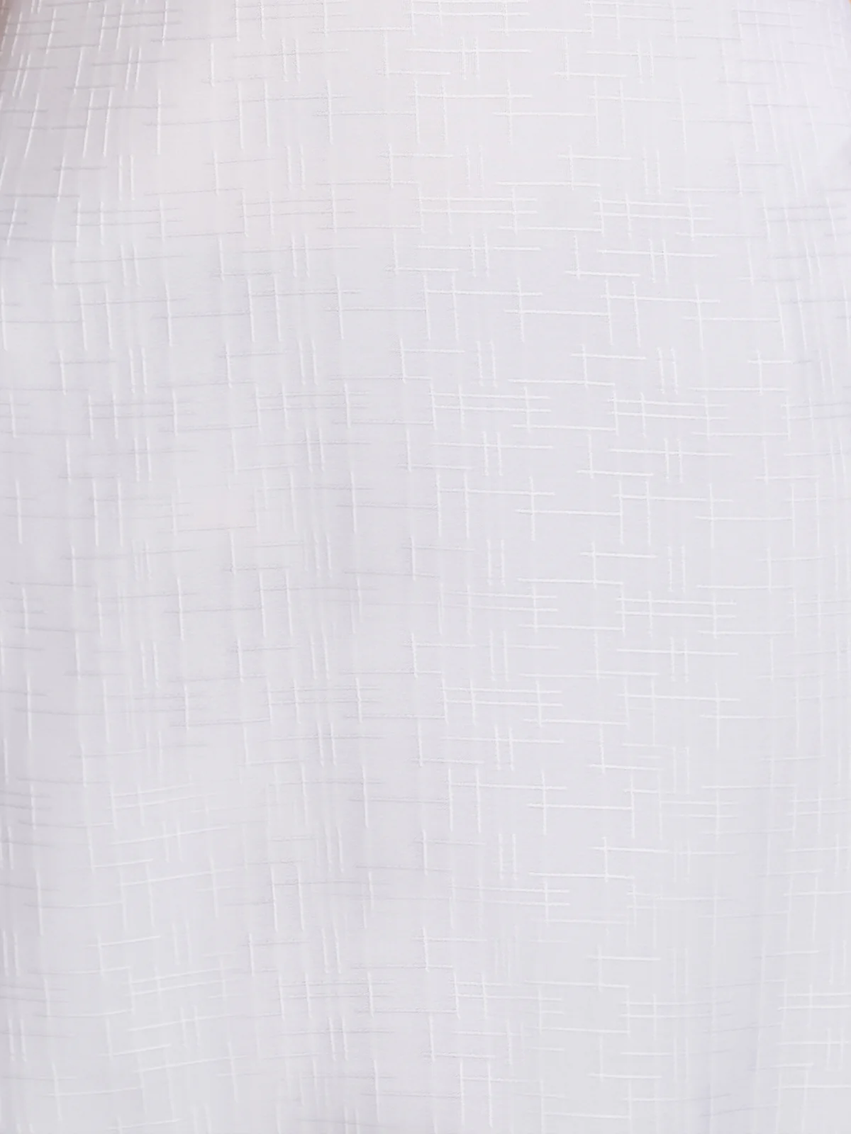 Odette Women White Silk Blend Straight Cut Stitched Kurta - Image 5