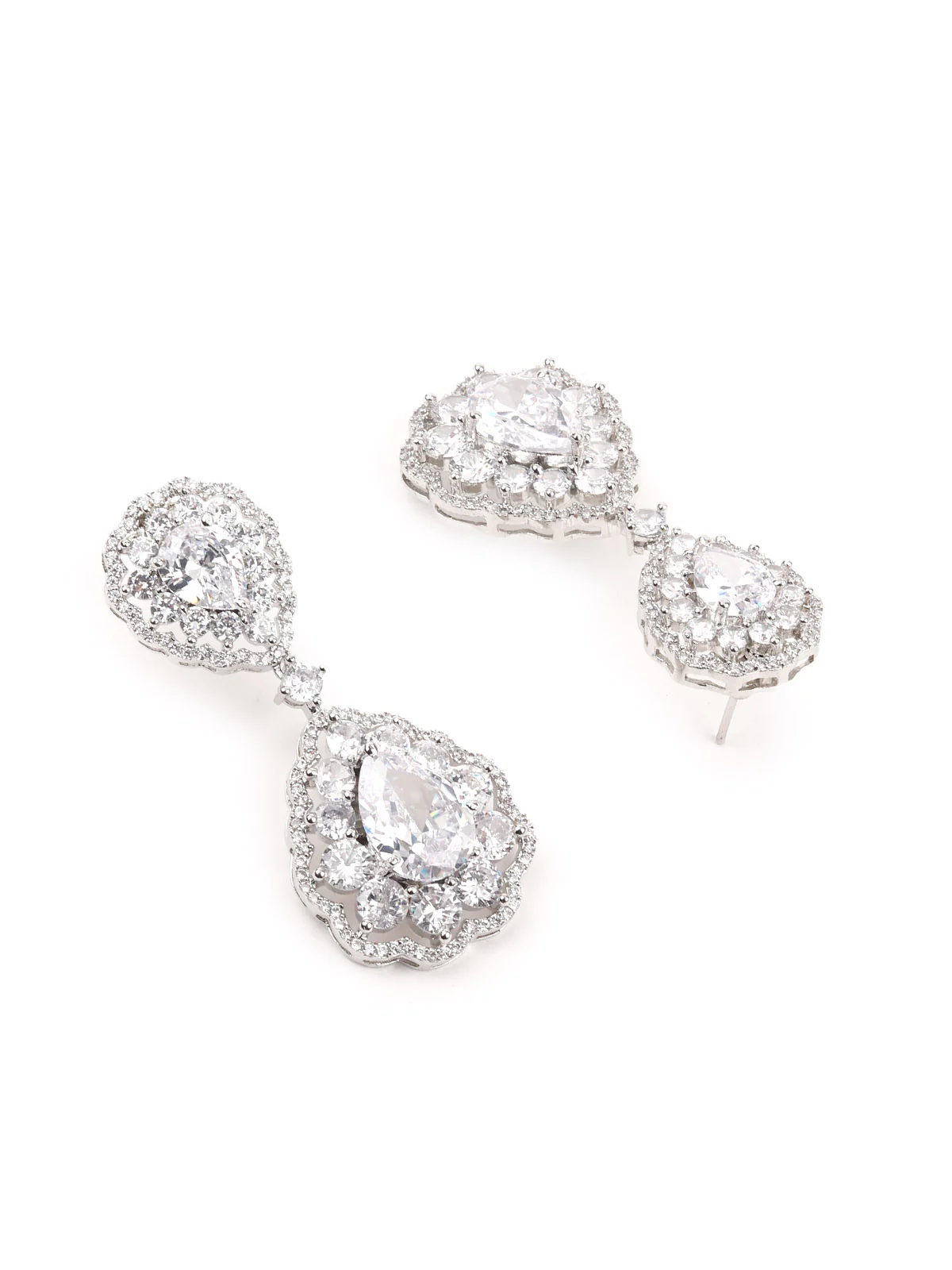 Odette Women White Stone Necklace Set - Image 5