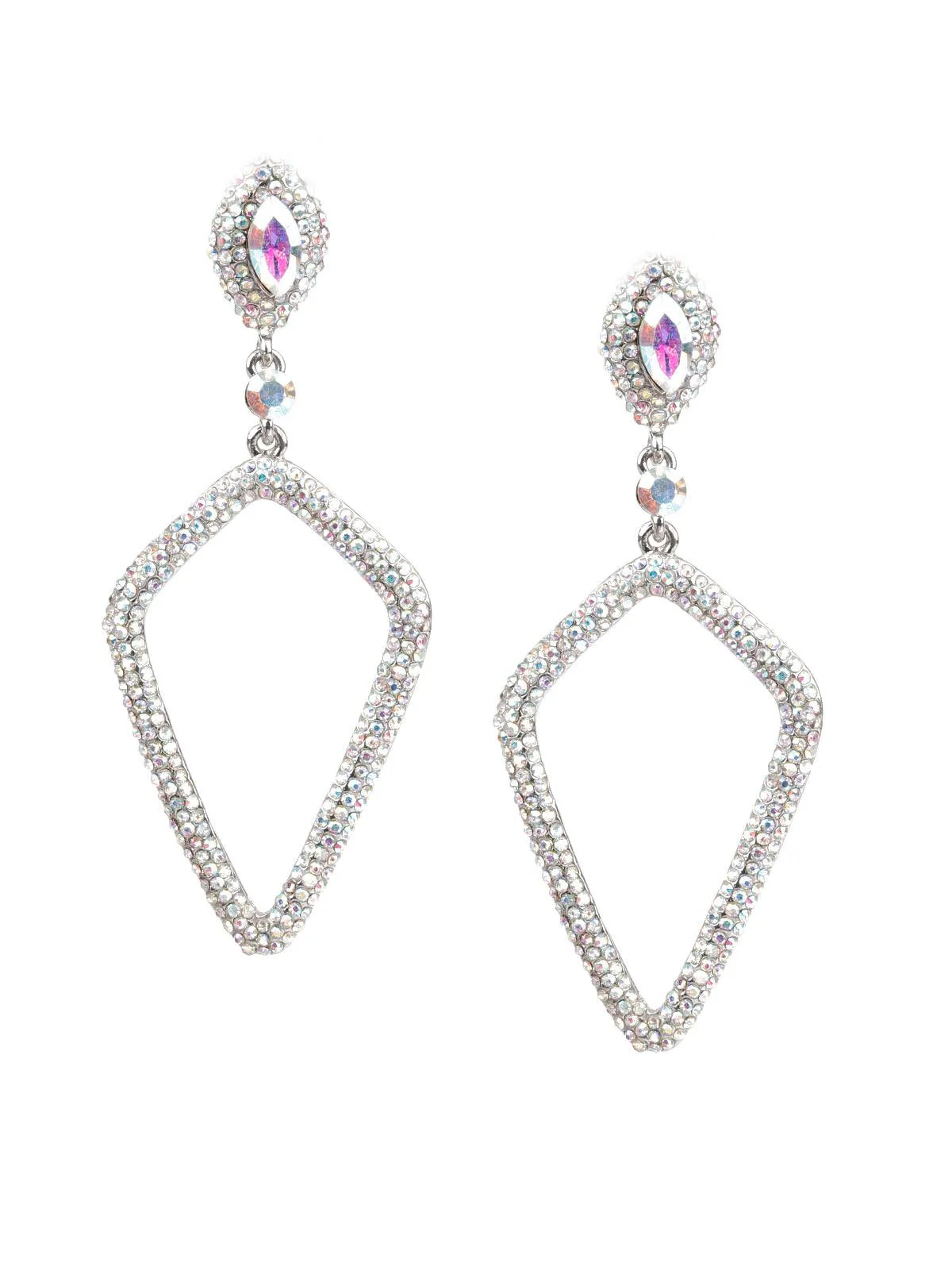Odette Women White Teardrop Earrings