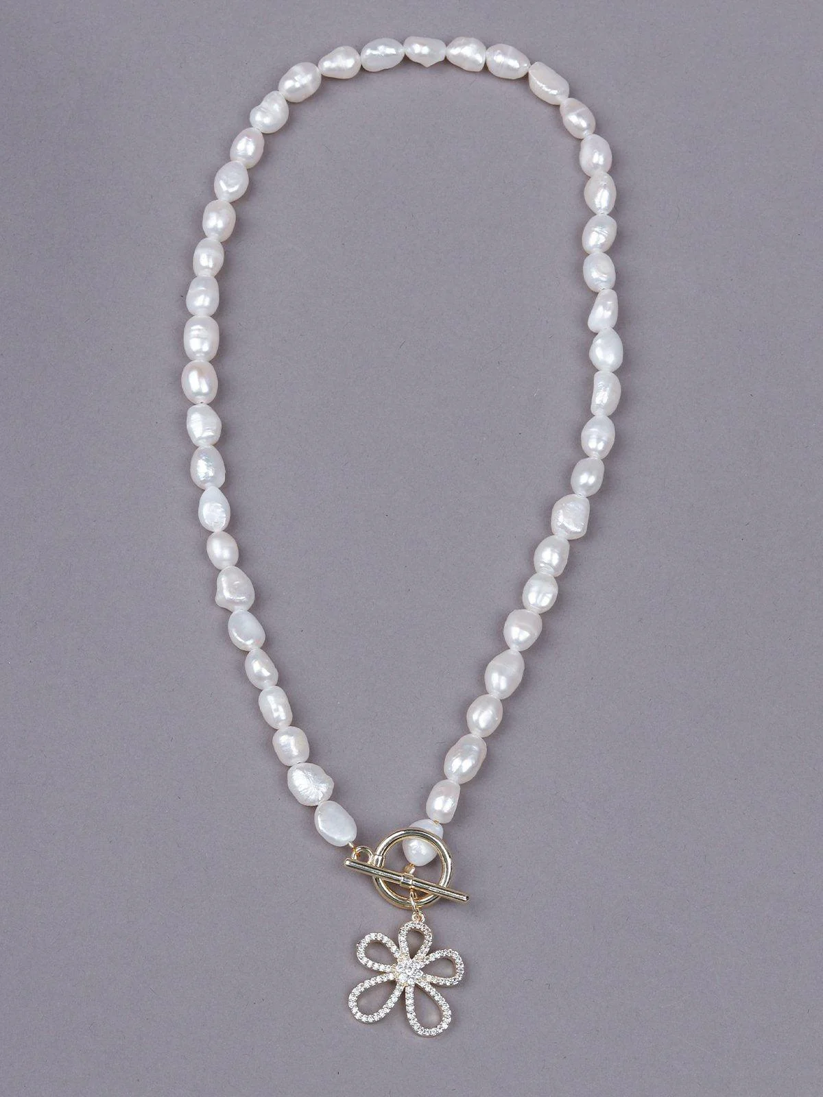 Odette Women White Metal Necklace - Image 3