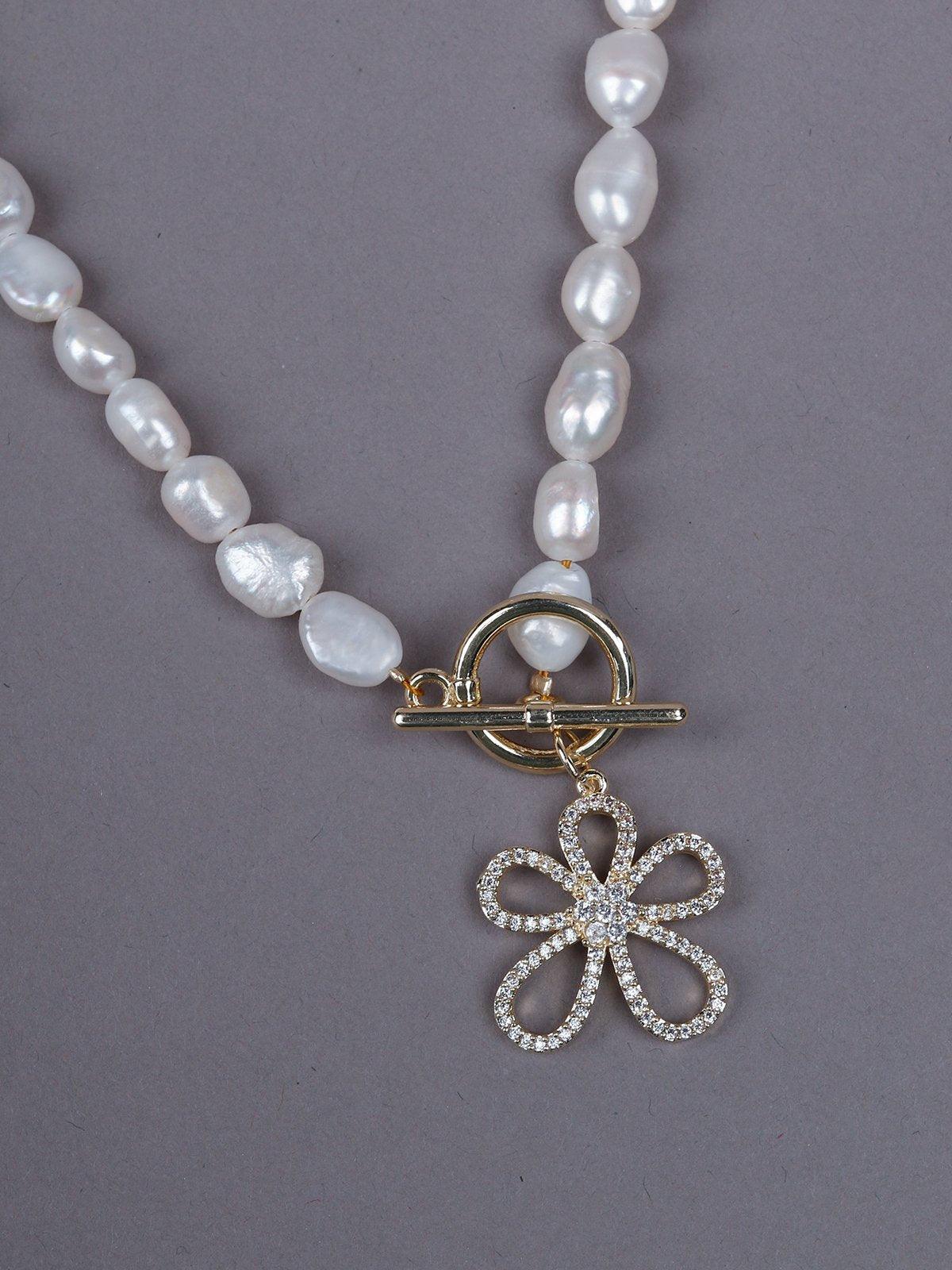 Odette Women White Metal Necklace - Image 7