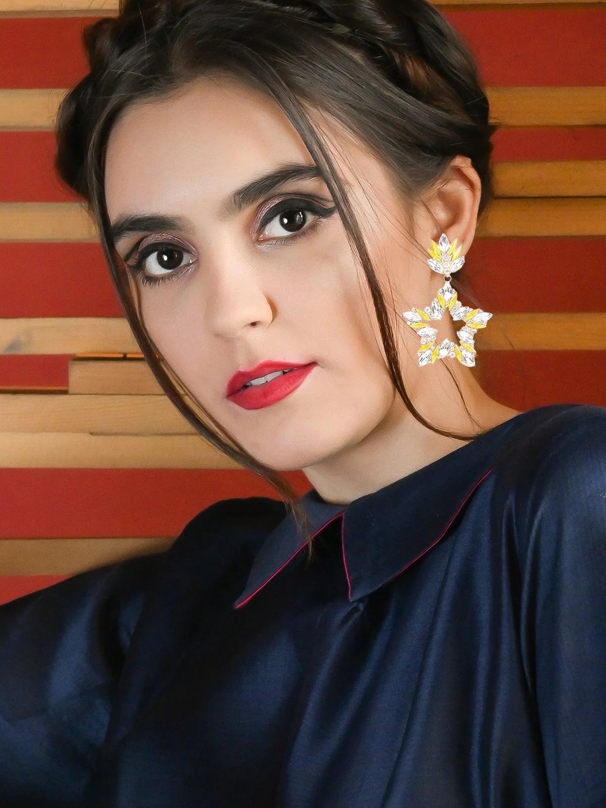 Odette Women Yellow Metal Earrings