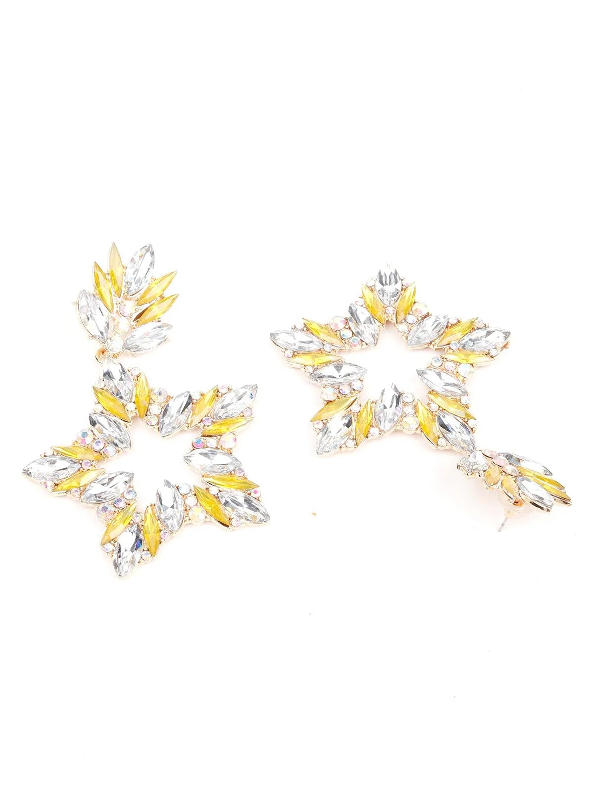 Odette Women Yellow Metal Earrings - Image 4