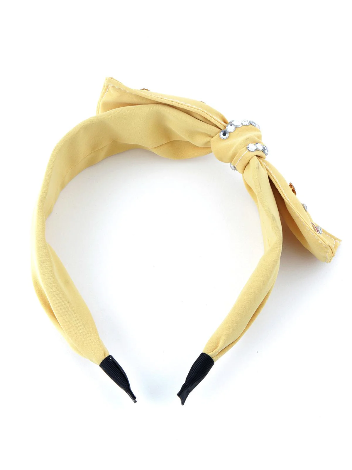 Odette Women Yellow Graceful Knot Hairband - Image 4