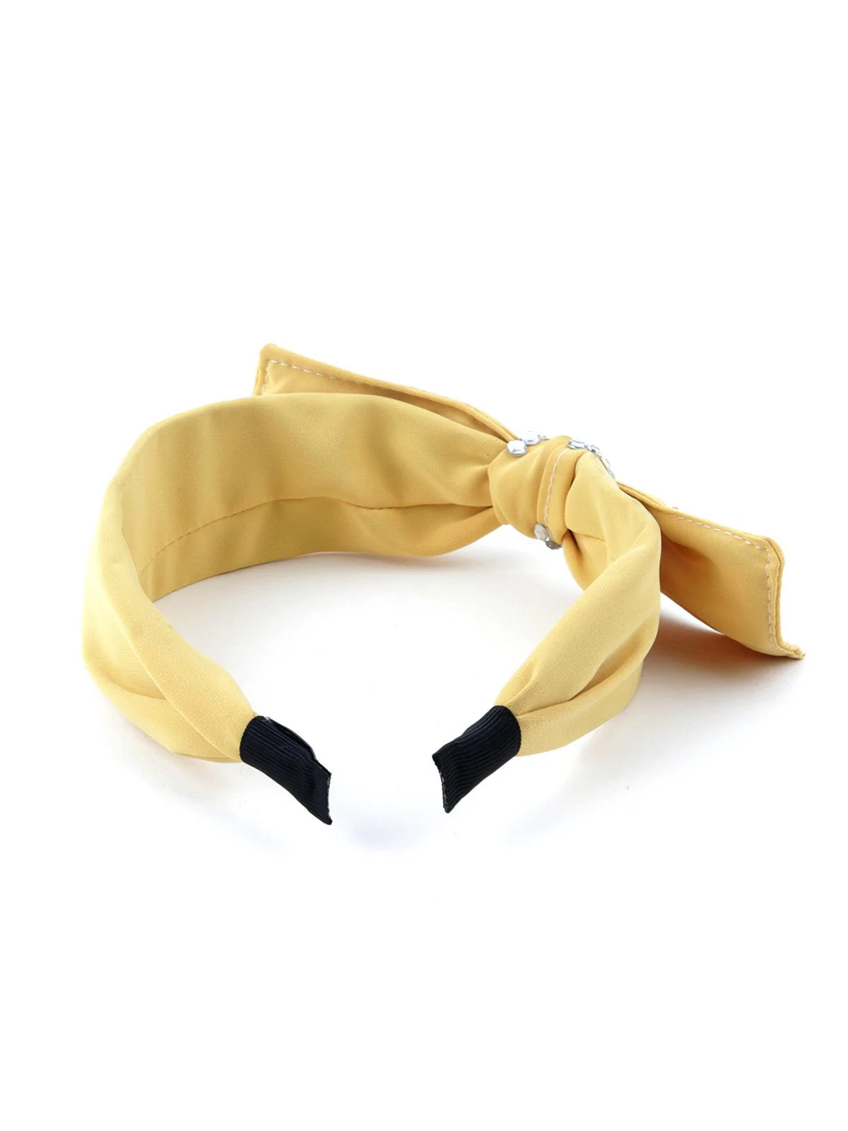 Odette Women Yellow Graceful Knot Hairband - Image 5