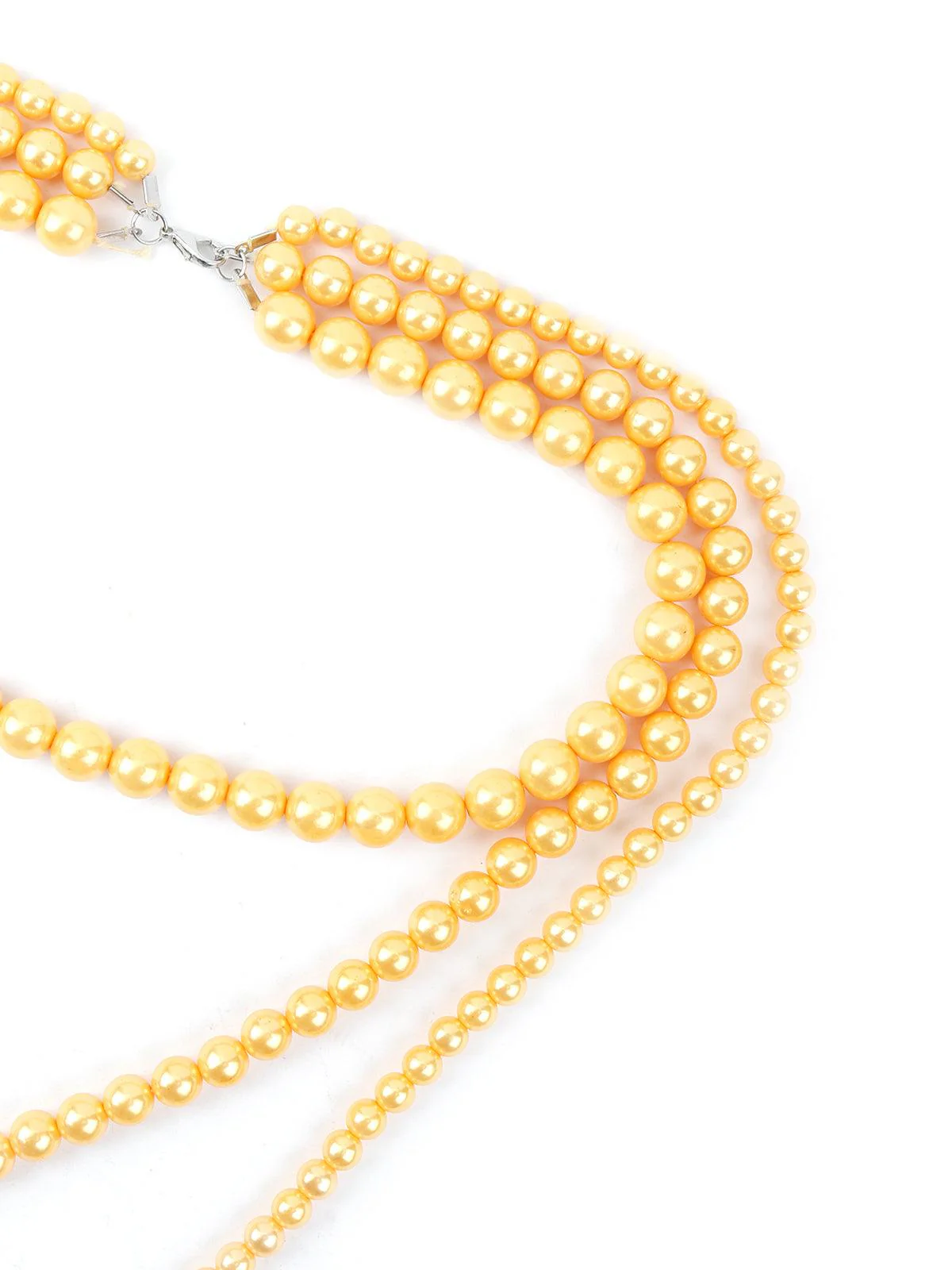 Odette Women Yellow Pearl Layered Necklace - Image 6