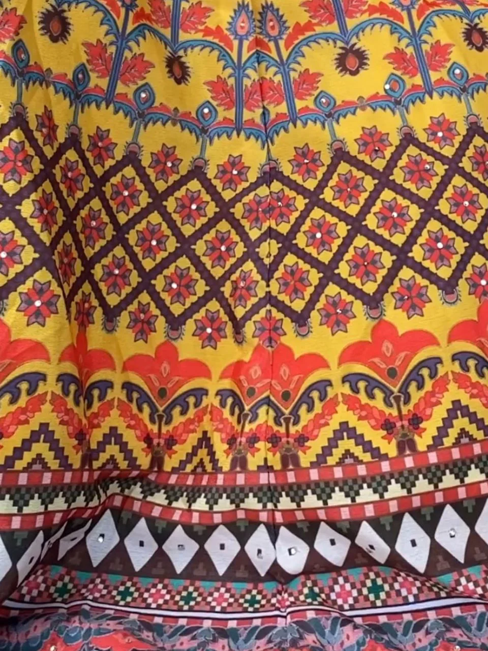 Odette Women Yellow Printed Polyester Stitched Lehenga Choli - Image 7