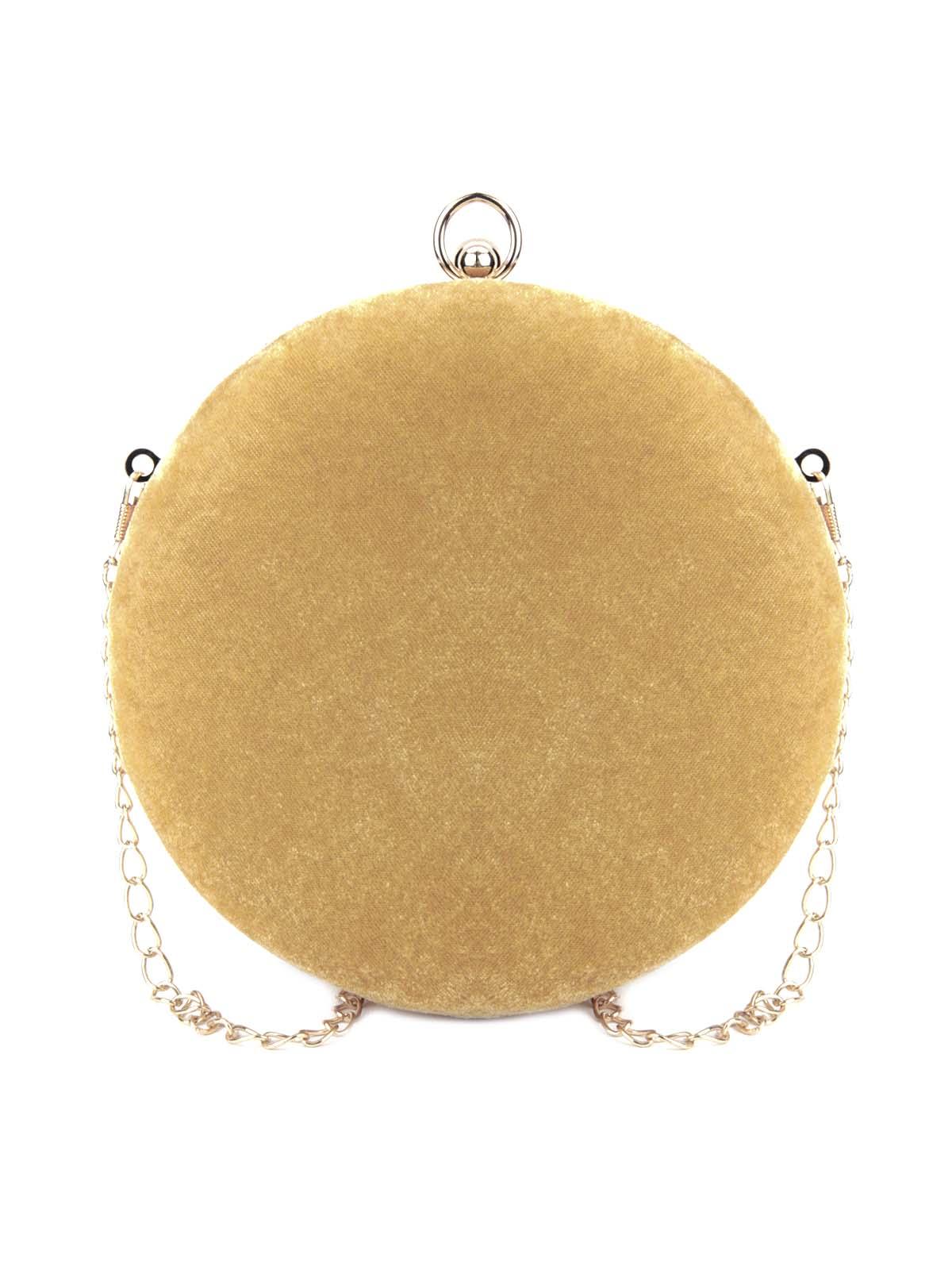 Odette Women Yellow Round Designer Clutch - Image 5