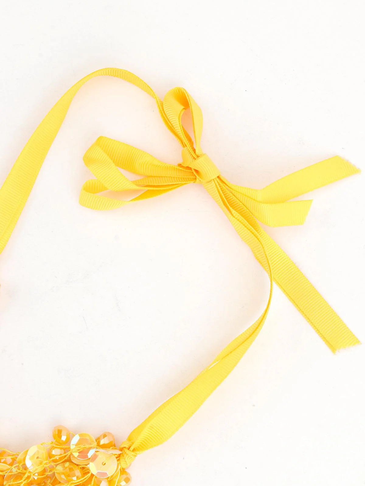 Odette Women Yellow Sequin Flashy Layering Necklace - Image 5
