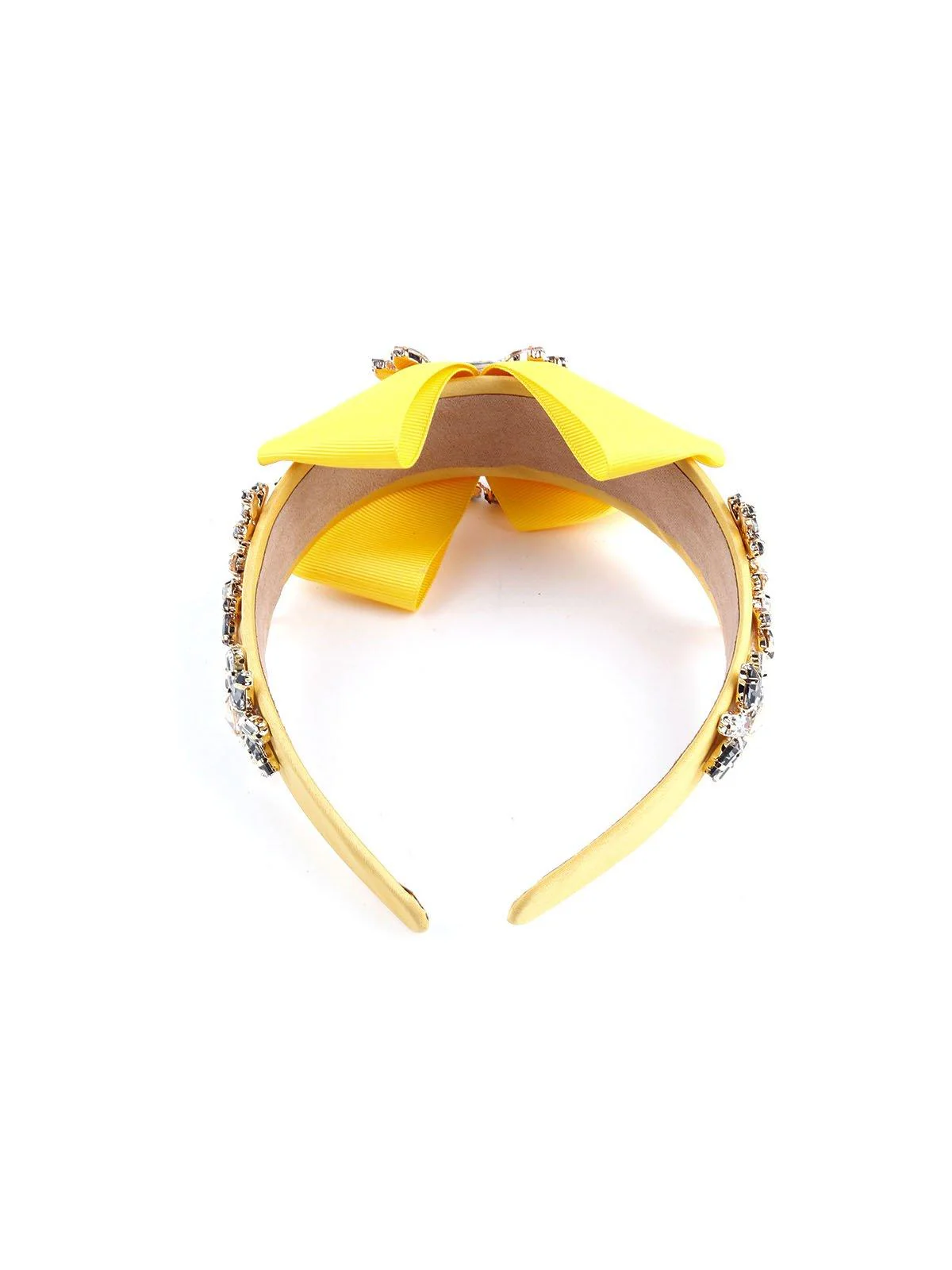 Odette Women Yellow Polyester Hairband - Image 5